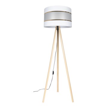 Podna lampa CORAL 1xE27/60W/230V bež/bijela/zlatna