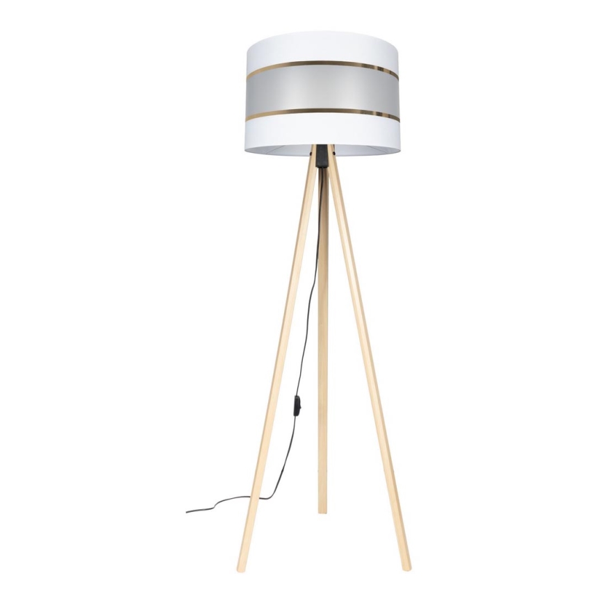 Podna lampa CORAL 1xE27/60W/230V bež/bijela/zlatna