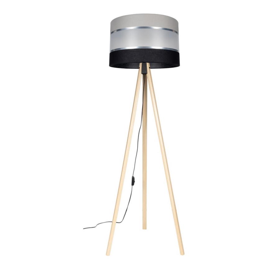 Podna lampa CORAL 1xE27/60W/230V bež/crna/siva/mat krom