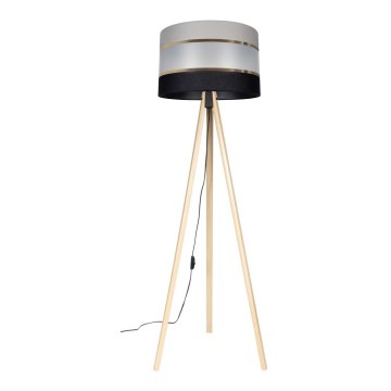 Podna lampa CORAL 1xE27/60W/230V bež/crna/siva/zlatna