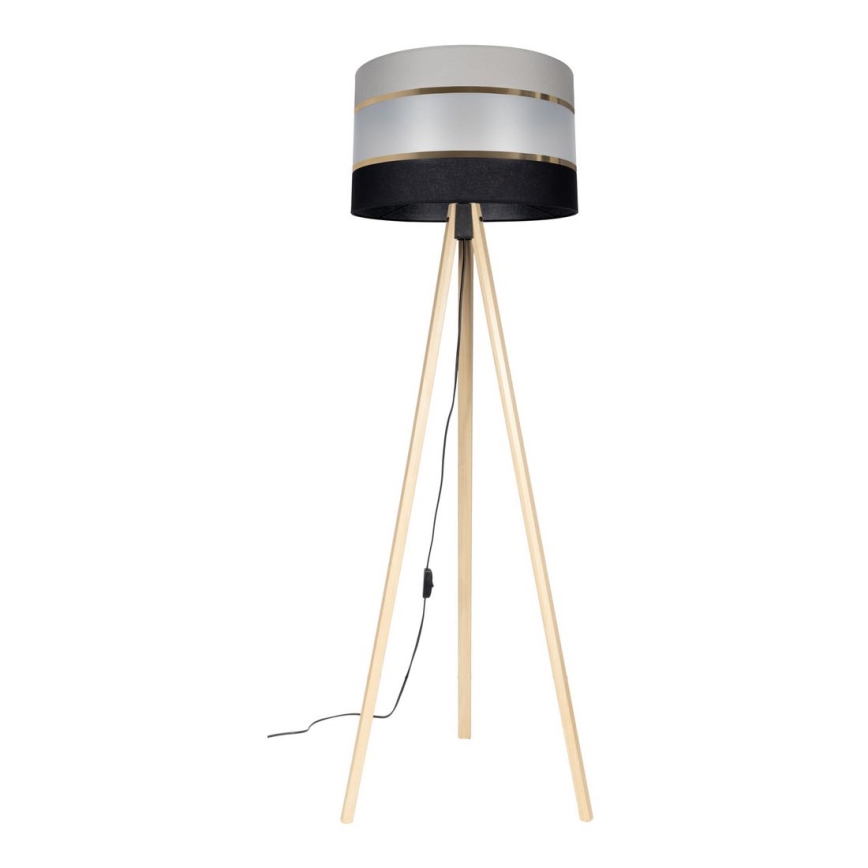 Podna lampa CORAL 1xE27/60W/230V bež/crna/siva/zlatna