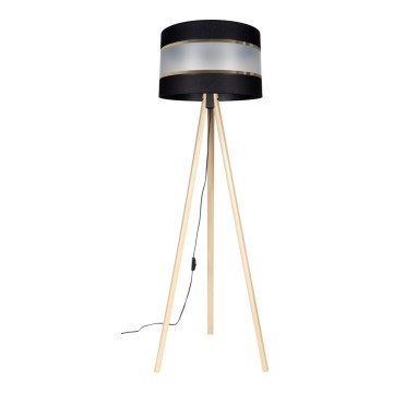 Podna lampa CORAL 1xE27/60W/230V bež/crna/zlatna