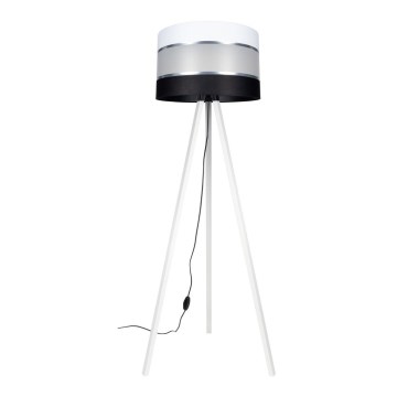 Podna lampa CORAL 1xE27/60W/230V bijela/crna/mat krom