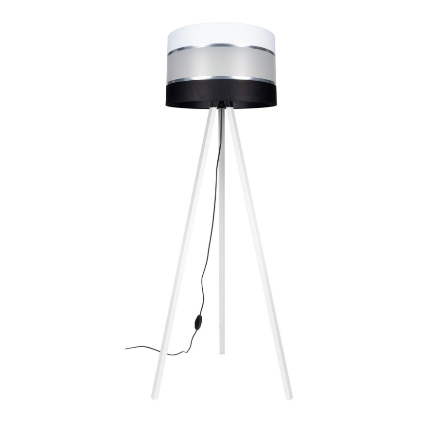 Podna lampa CORAL 1xE27/60W/230V bijela/crna/mat krom