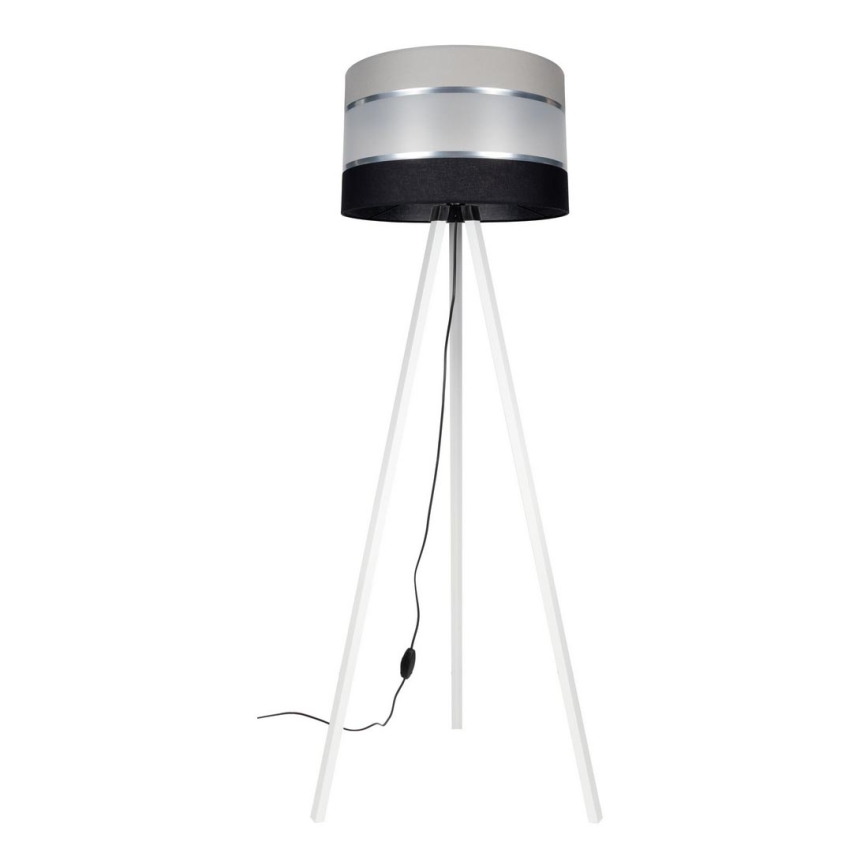 Podna lampa CORAL 1xE27/60W/230V bijela/crna/siva/mat krom