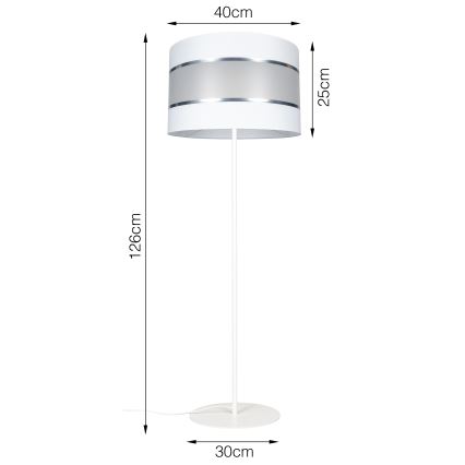 Podna lampa CORAL 1xE27/60W/230V bijela