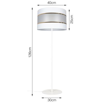 Podna lampa CORAL 1xE27/60W/230V bijela