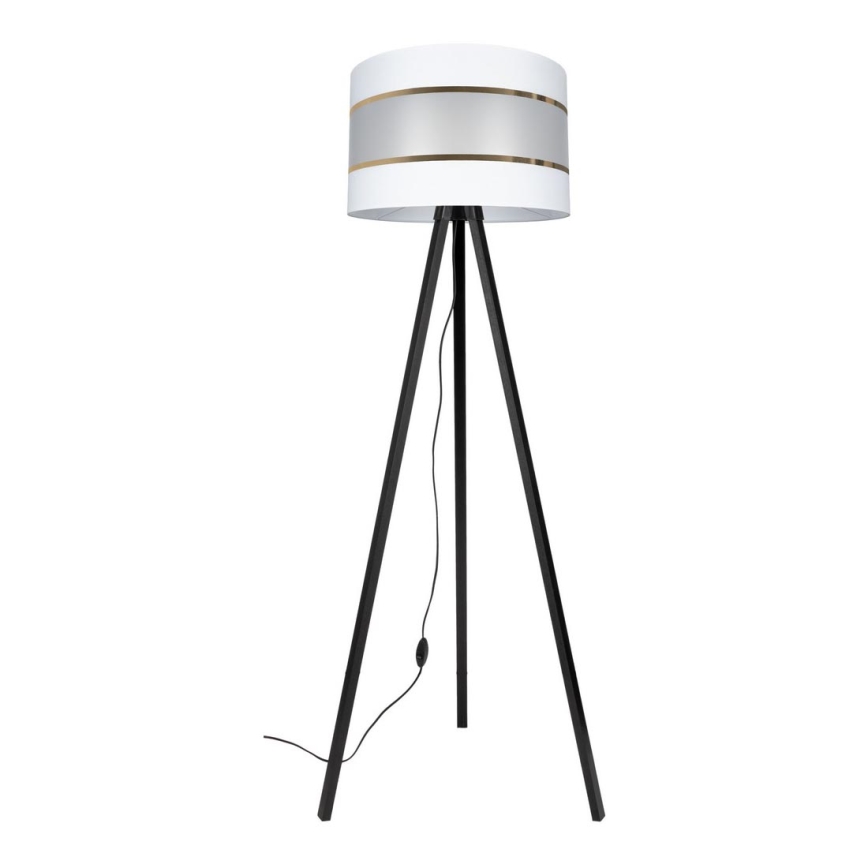 Podna lampa CORAL 1xE27/60W/230V crna/bijela/zlatna