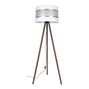 Podna lampa CORAL 1xE27/60W/230V smeđa/bijela/mat krom