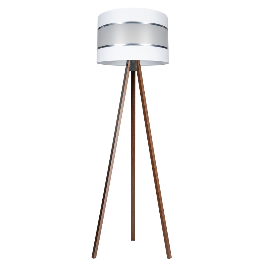 Podna lampa CORAL 1xE27/60W/230V smeđa/bijela/mat krom
