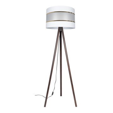 Podna lampa CORAL 1xE27/60W/230V smeđa/bijela/zlatna