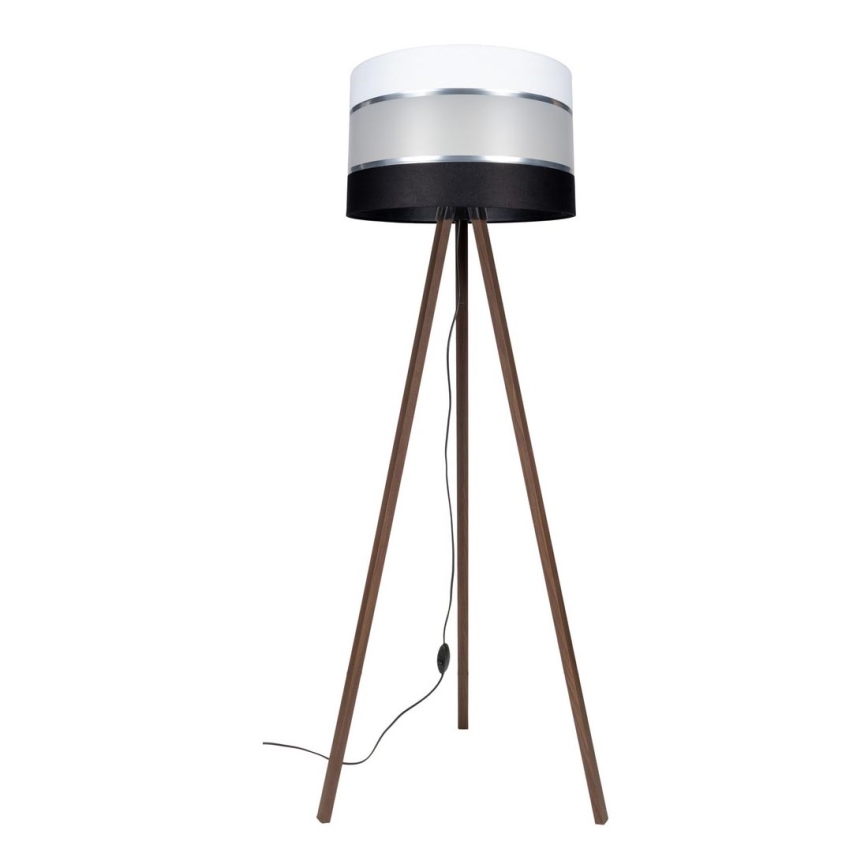 Podna lampa CORAL 1xE27/60W/230V smeđa/crna/bijela/mat krom