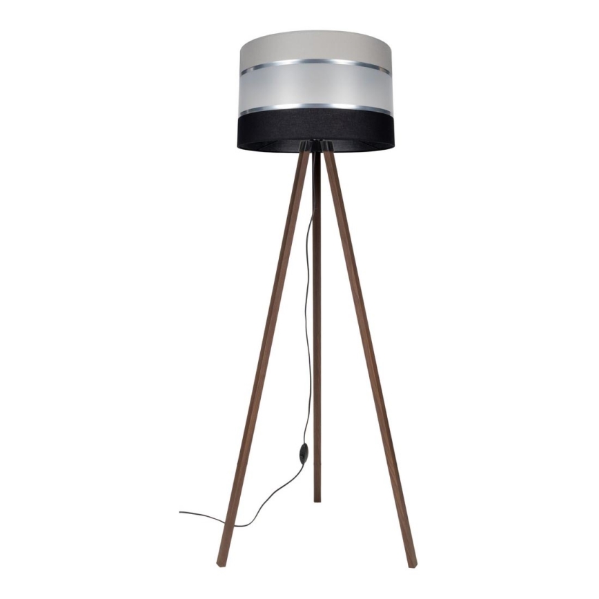 Podna lampa CORAL 1xE27/60W/230V smeđa/crna/siva/mat krom