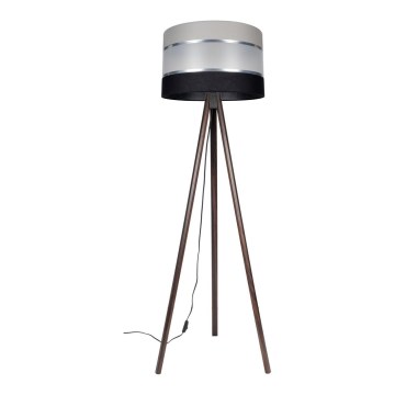 Podna lampa CORAL 1xE27/60W/230V smeđa/crna/siva/mat krom