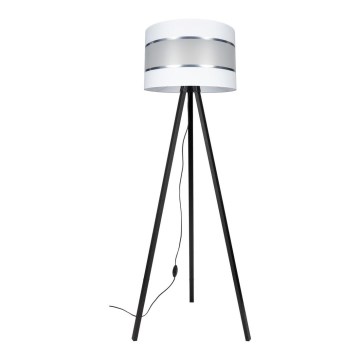 Podna lampa CORAL 1xE27/60W/230V wenge/bijela/mat krom