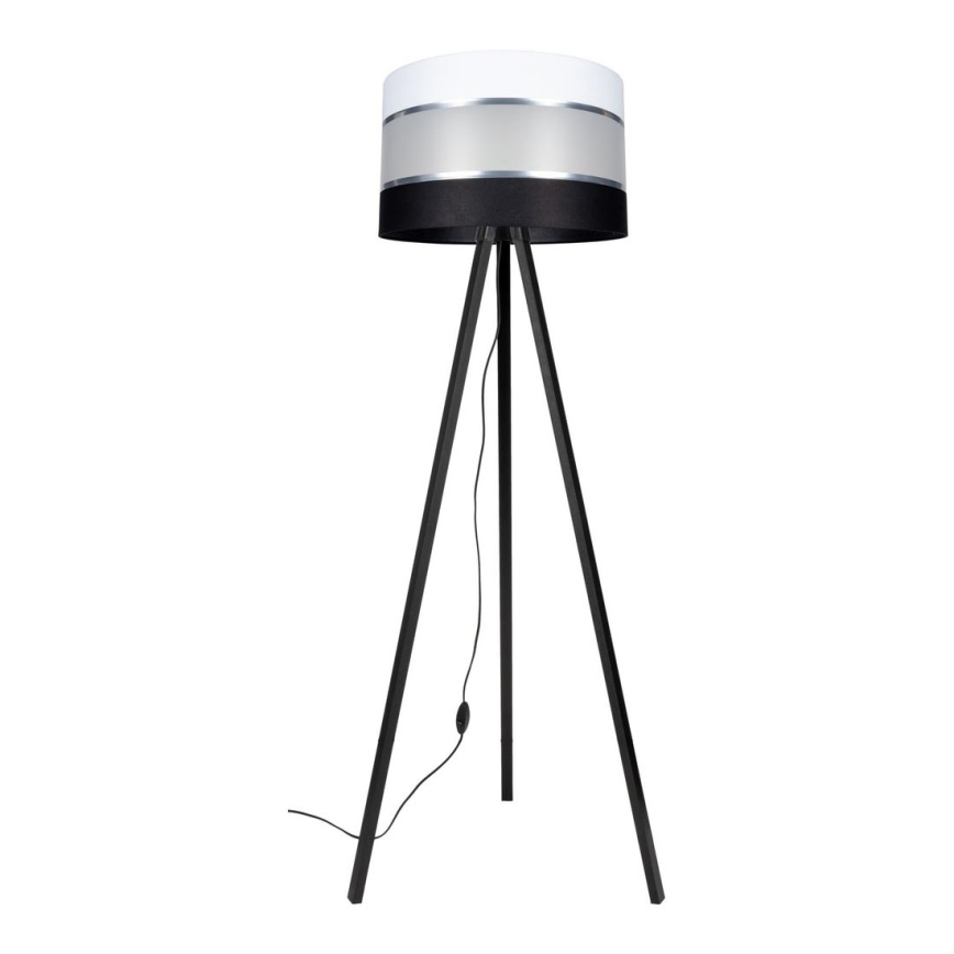 Podna lampa CORAL 1xE27/60W/230V wenge/crna/bijela/mat krom
