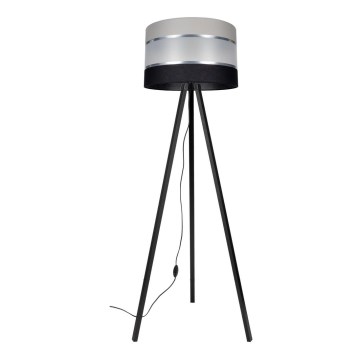 Podna lampa CORAL 1xE27/60W/230V wenge/crna/siva/mat krom