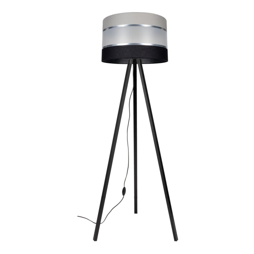 Podna lampa CORAL 1xE27/60W/230V wenge/crna/siva/mat krom
