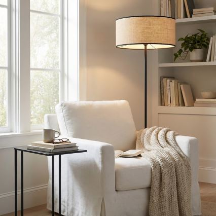 Podna lampa ECO 1xE27/15W/230V bež/ratan