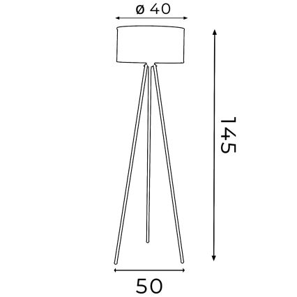 Podna lampa FELIX 1xE27/60W/230V crna