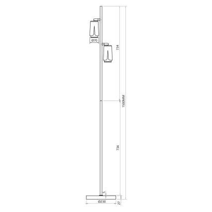 Podna lampa FLOWER 2xGU10/8W/230V bijela