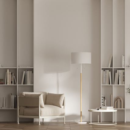 Podna lampa FOGO 2xE27/15W/230V bijela/bež