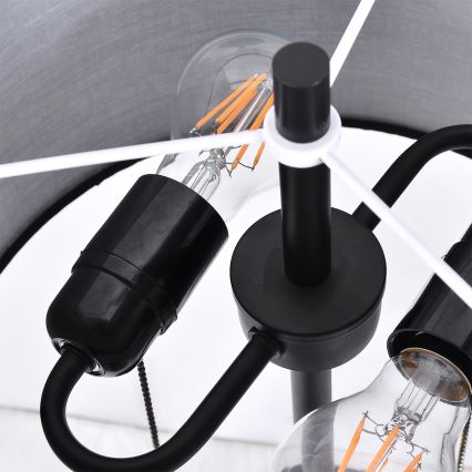 Podna lampa FOGO 2xE27/15W/230V crna