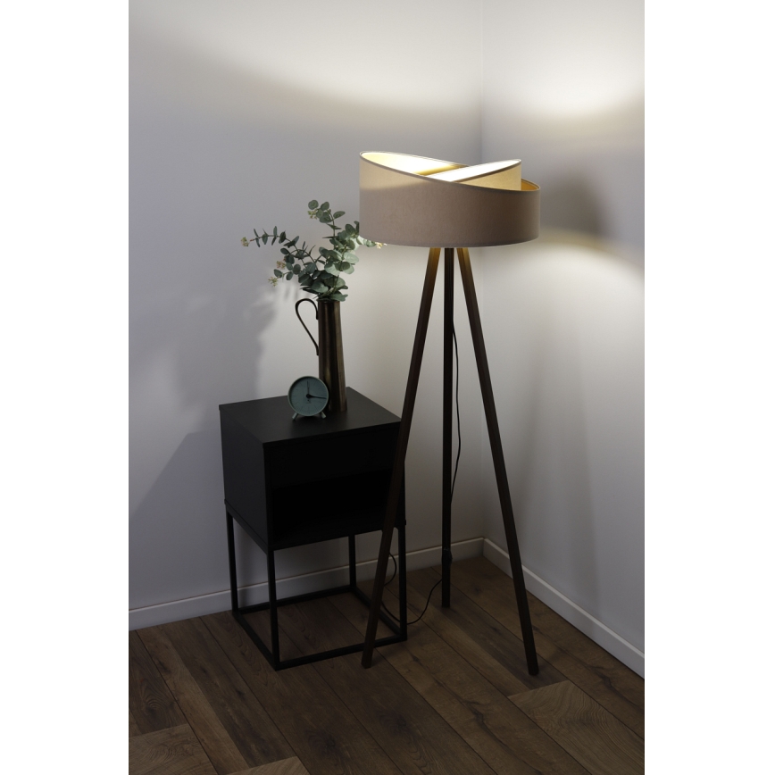 Podna lampa GALAXY 1xE27/60W/230V bež/smeđa