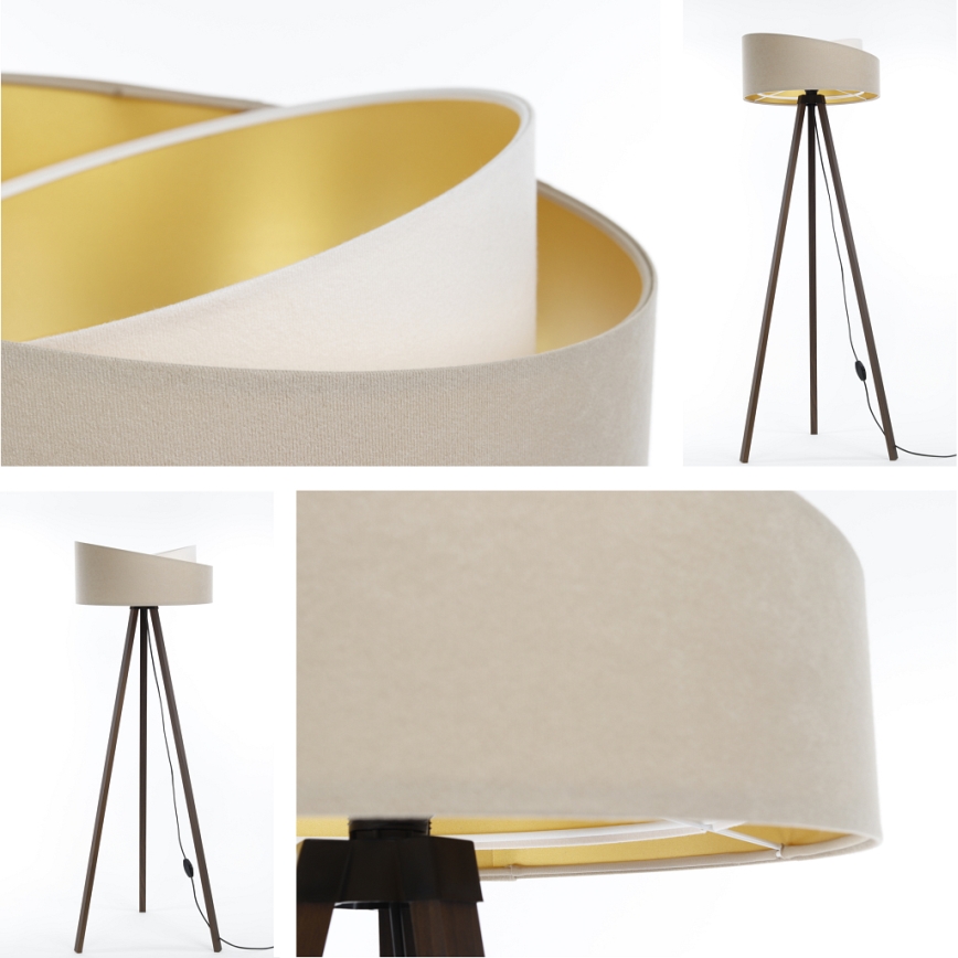 Podna lampa GALAXY 1xE27/60W/230V bež/smeđa