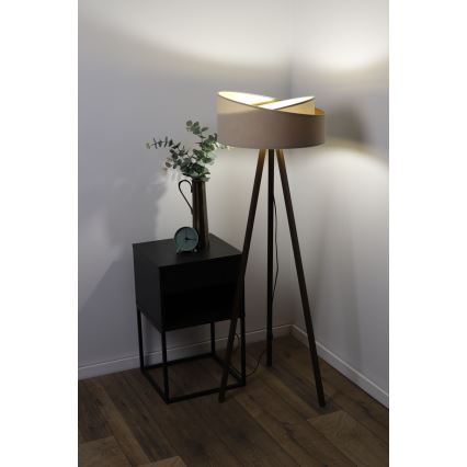 Podna lampa GALAXY 1xE27/60W/230V bež/smeđa