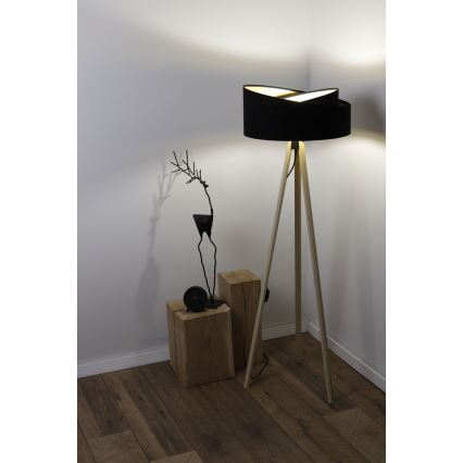 Podna lampa GALAXY 1xE27/60W/230V crna/bež