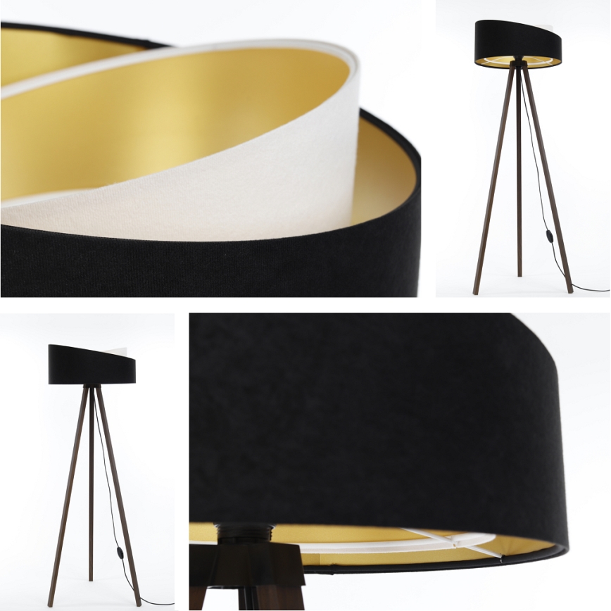 Podna lampa GALAXY 1xE27/60W/230V crna/smeđa