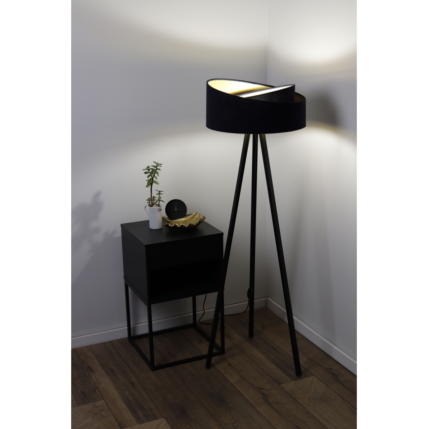 Podna lampa GALAXY 1xE27/60W/230V crna/smeđa
