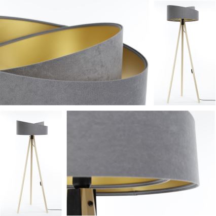 Podna lampa GALAXY 1xE27/60W/230V siva/bež