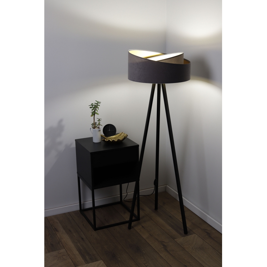 Podna lampa GALAXY 1xE27/60W/230V siva/crna