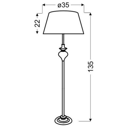 Podna lampa GILLENIA 1xE27/60W/230V crna