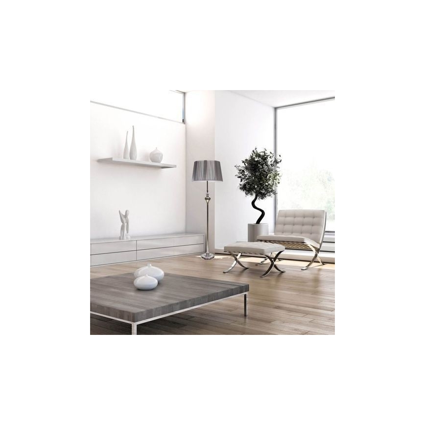 Podna lampa GILLENIA 1xE27/60W/230V srebrna