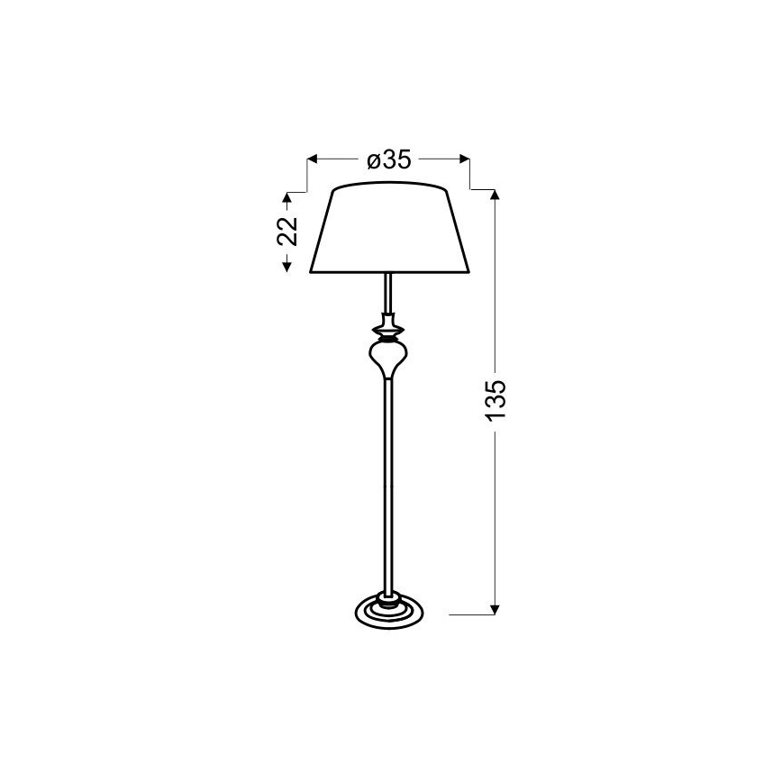 Podna lampa GILLENIA 1xE27/60W/230V srebrna