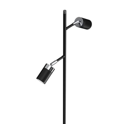 Podna lampa JOKER 2xGU10/25W/230V crna/sjajni krom