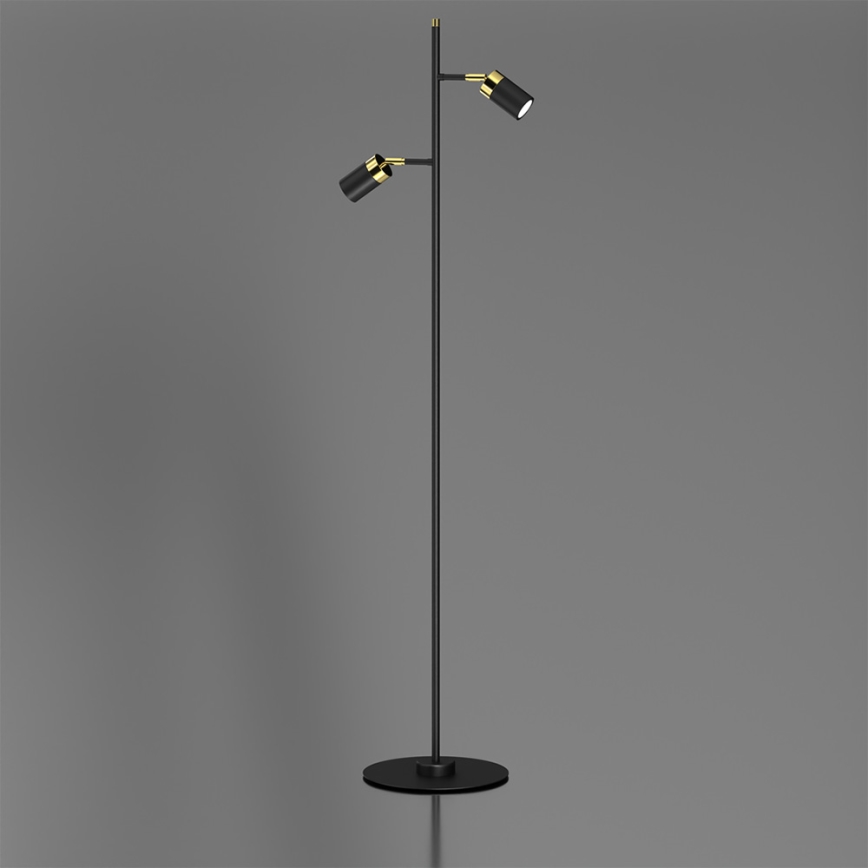 Podna lampa JOKER 2xGU10/25W/230V crna/zlatna