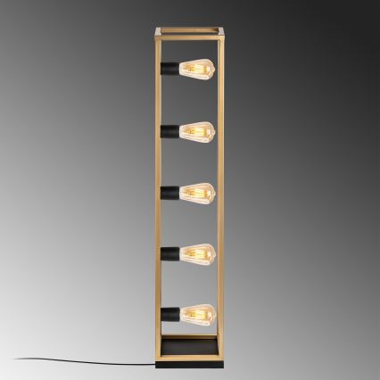 Podna lampa KAFES 5xE27/40W/230V zlatna