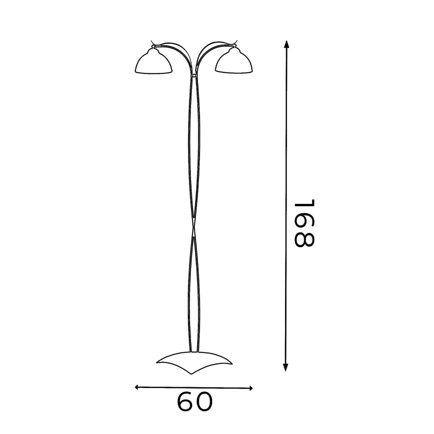 Podna lampa KORFU 2xE27/60W/230V