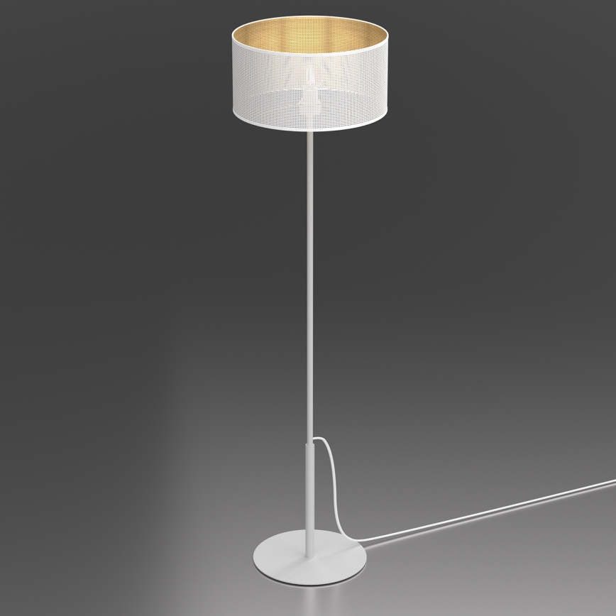 Podna lampa LOFT SHADE 1xE27/60W/230V bijela/zlatna