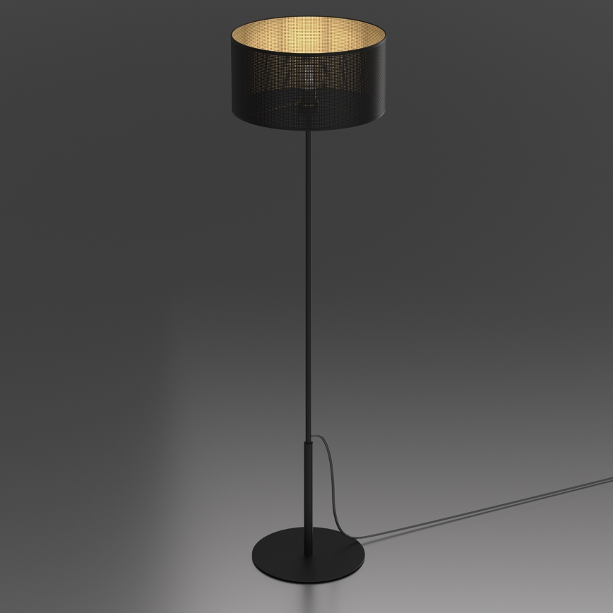 Podna lampa LOFT SHADE 1xE27/60W/230V crna/zlatna