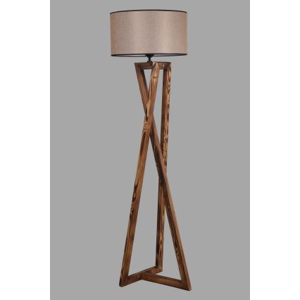 Podna lampa MACKA 1xE27/60W/230V bež/smeđa