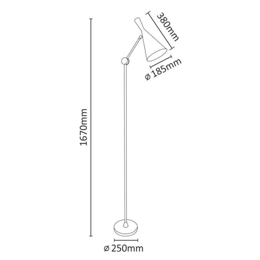 Podna lampa MODERN 1xE27/20W/230V crna