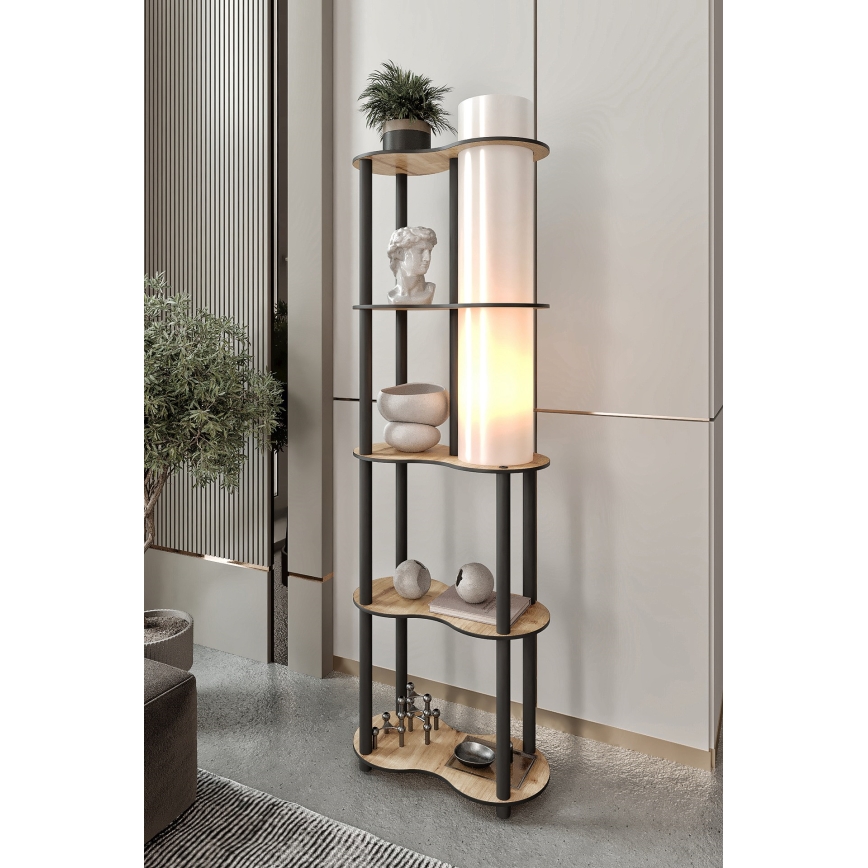 Podna lampa NOTO s policama 1xE27/40W/230V bež/crna