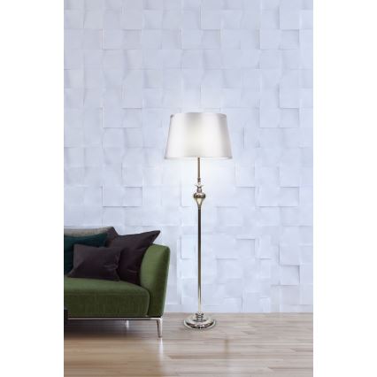 Podna lampa PRIMA 1xE27/60W/230V srebrna/sjajni krom