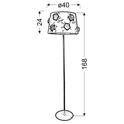 Podna lampa ROSA 3xE14/40W/230V bijela