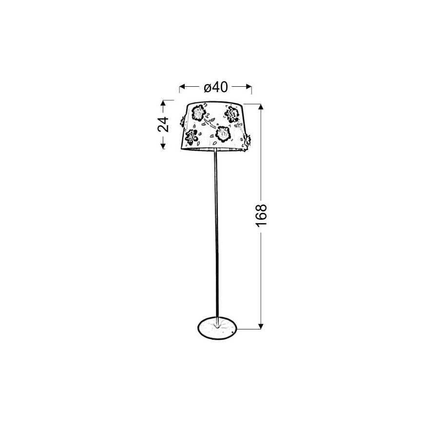 Podna lampa ROSA 3xE14/40W/230V bijela